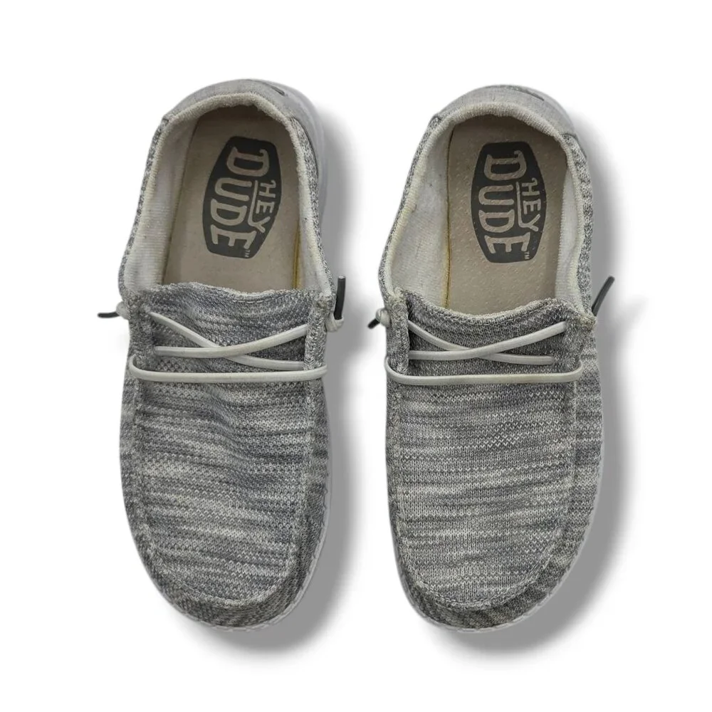 Hey Dude Wendy Sox Shoes Womens 6 Glacier Grey